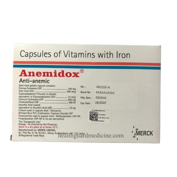 Anemidox Capsules – Vitamins with Iron